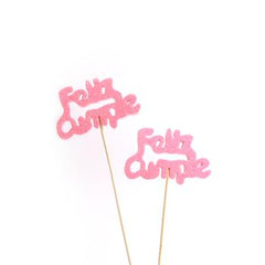 "Feliz Cumple" chico con gibre goma eva x 1u.