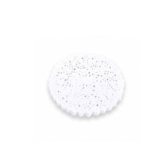 Blonda blanca circular calada x 100u.