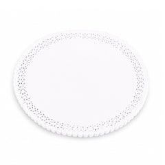 Blonda blanca circular calada x 100u.