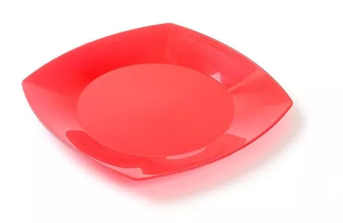 Plato plástico cuadrado 17x17cm x 10u.