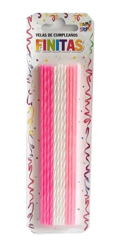 Velas finitas 17cm x 24u.