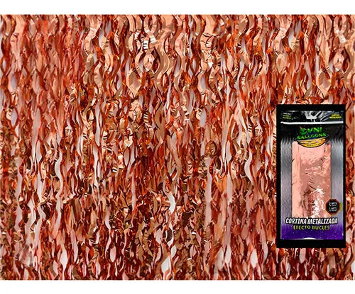 Cortina metalizada bucle 2x1metro x 1u.
