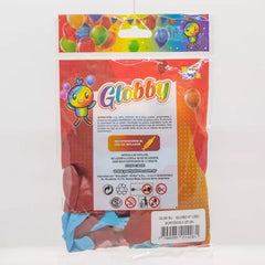 Globo 9" colores liso x 25u.