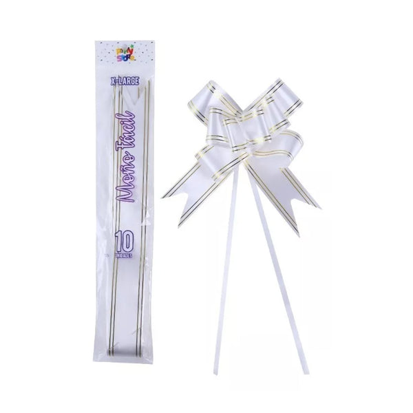 Moño mágico grande con borde x 10u.