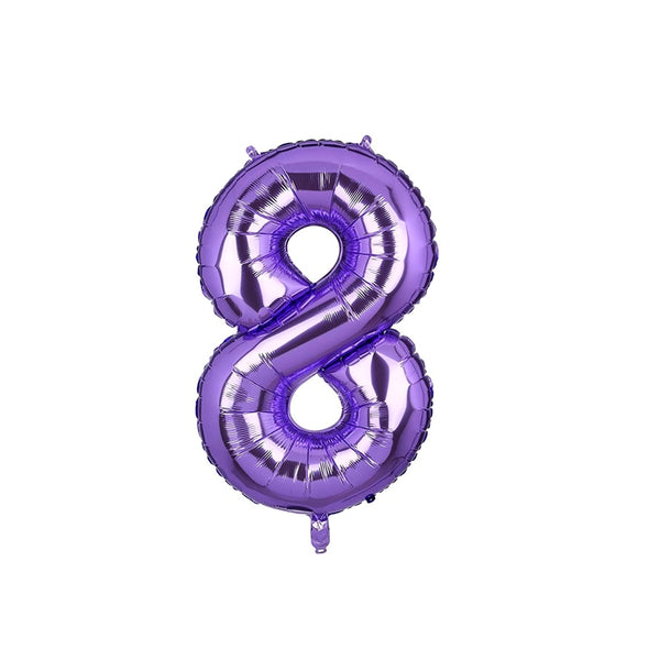 Globo numero metalizado violeta 40cm x 1u.