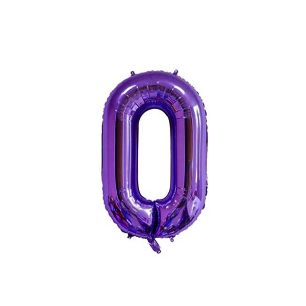 Globo numero metalizado violeta 40cm x 1u.