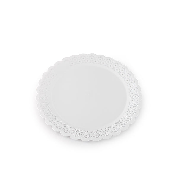 Plato blonda redondo x paq.