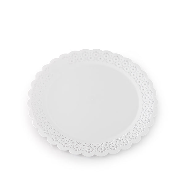 Plato blonda redondo x paq.