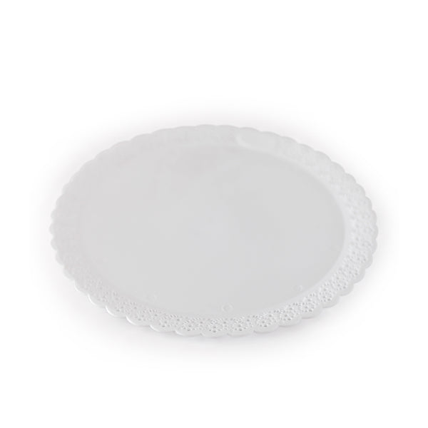 Plato blonda redondo x paq.