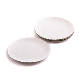Bandeja cartón redonda blanca reforzada x 100u.
