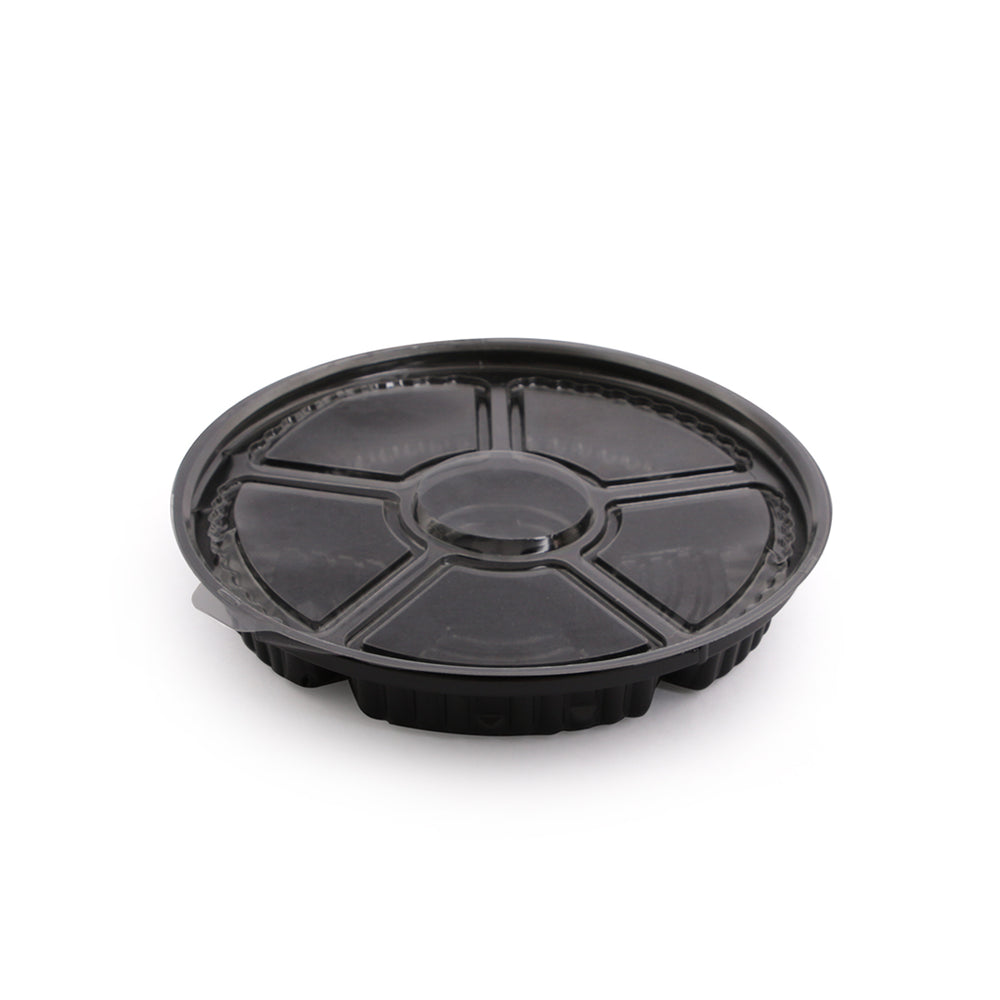 Plato picada 5 divisiones con tapa x 20u.