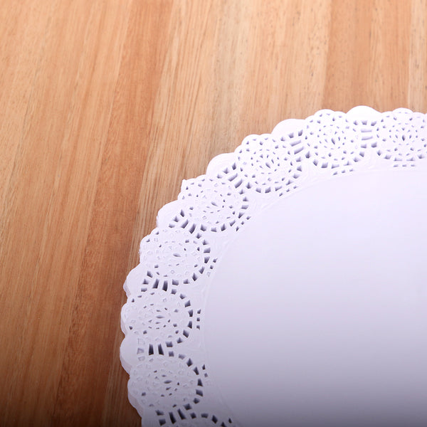 Blonda blanca circular calada x 100u.