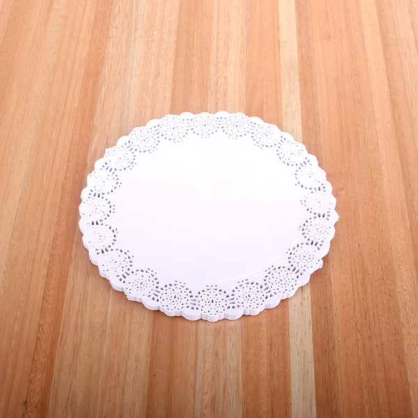 Blonda blanca circular calada x 100u.