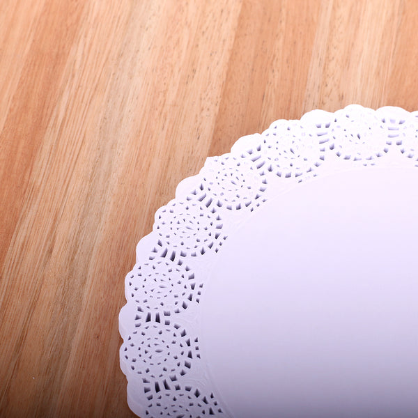 Blonda blanca circular calada x 100u.