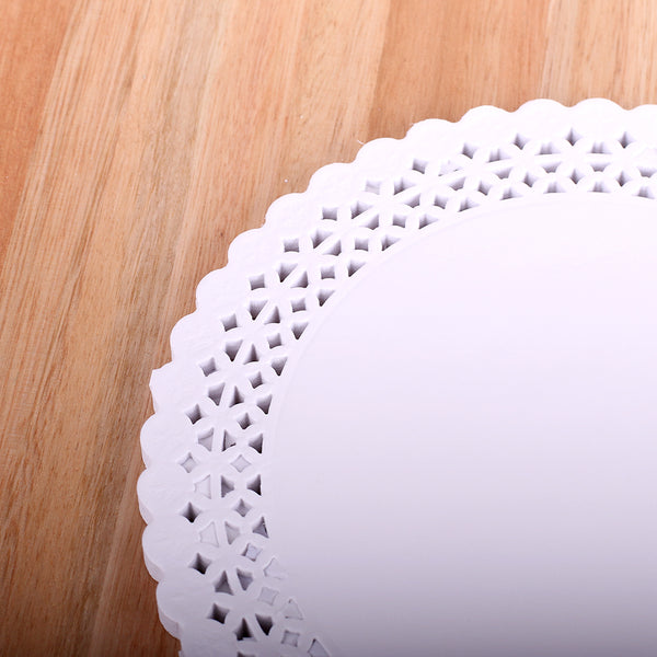 Blonda blanca circular calada x 100u.