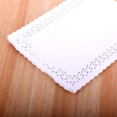 Blonda blanca rectangular calada x 100u.