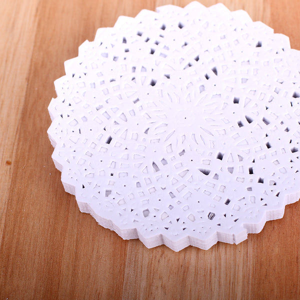 Blonda blanca circular calada x 100u.