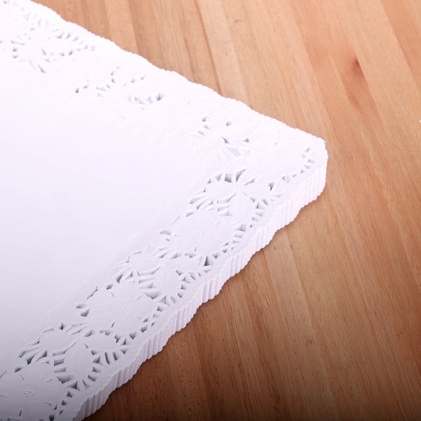 Blonda blanca rectangular calada x 100u.