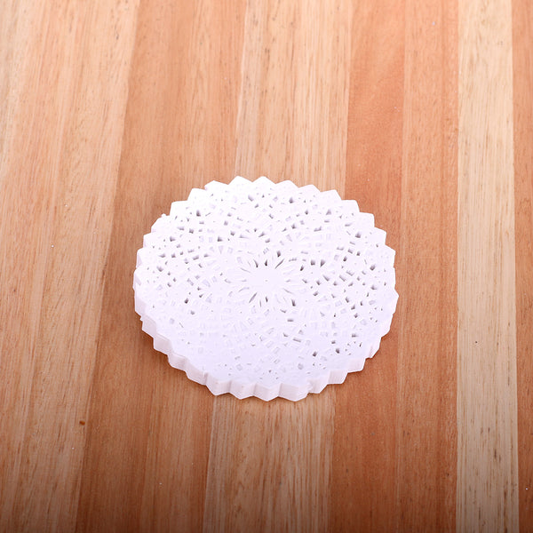 Blonda blanca circular calada x 100u.