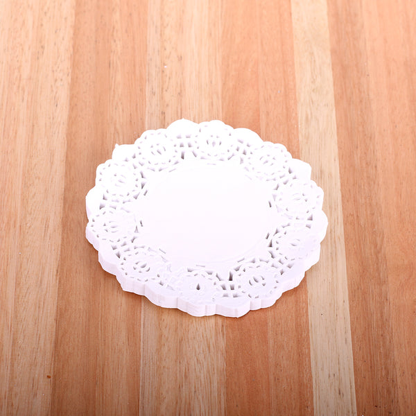 Blonda blanca circular calada x 100u.