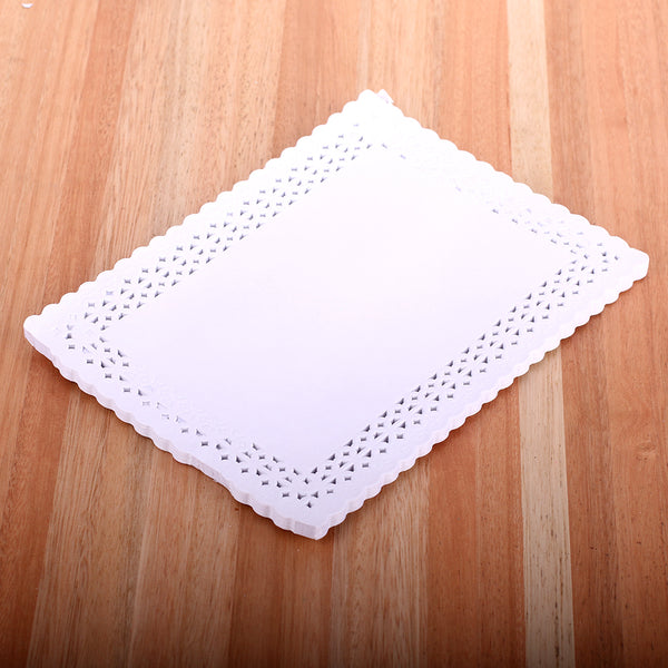 Blonda blanca rectangular calada x 100u.