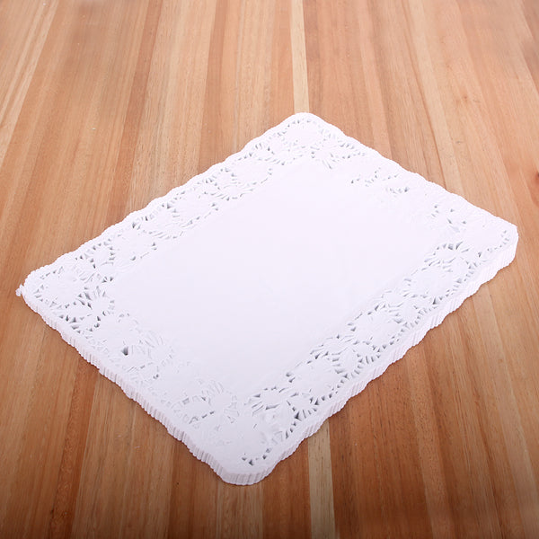 Blonda blanca rectangular calada x 100u.