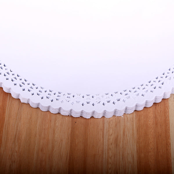 Blonda blanca circular calada x 100u.