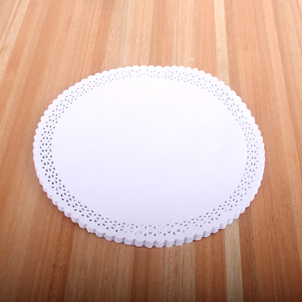 Blonda blanca circular calada x 100u.