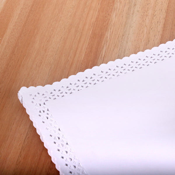 Blonda blanca rectangular calada x 100u.