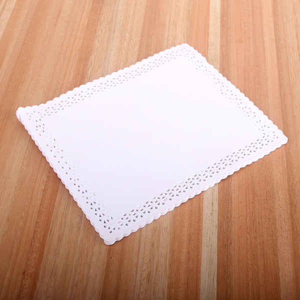 Blonda blanca rectangular calada x 100u.