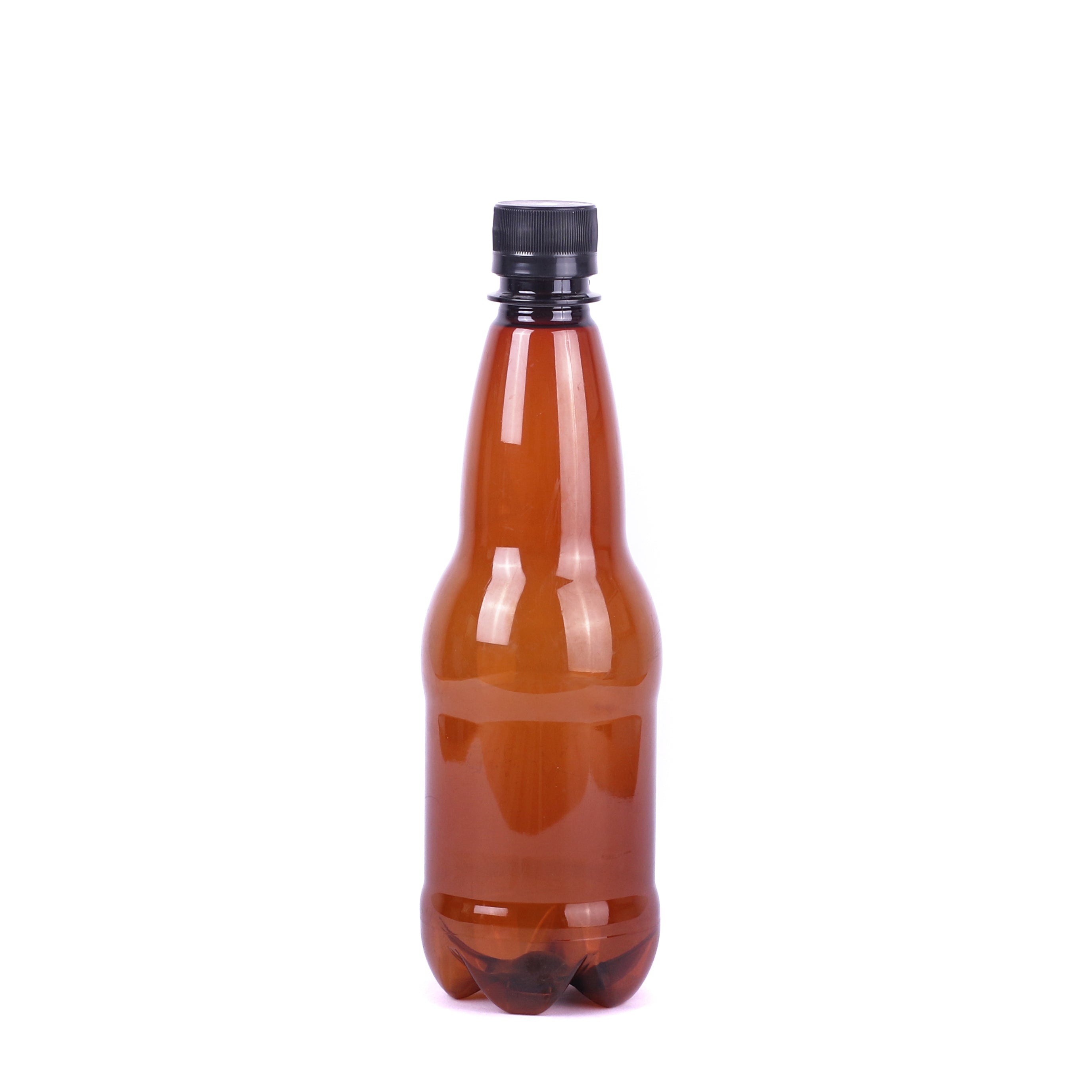 Botella 500cc PET cerveza ambar x 8u.