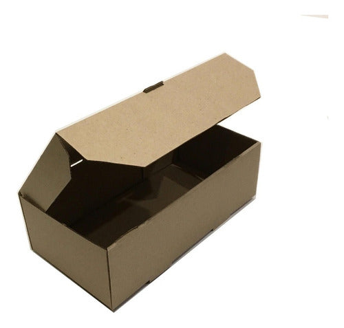 Caja de hamburguesa doble microcorrugada 23x14x10cm, envase descartable para gastronomía