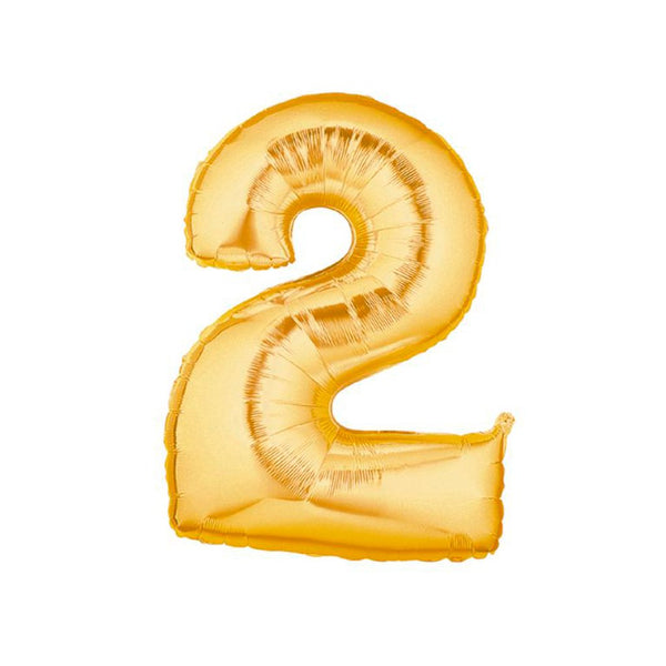 Globo numero metalizado oro 40cm x 1u.