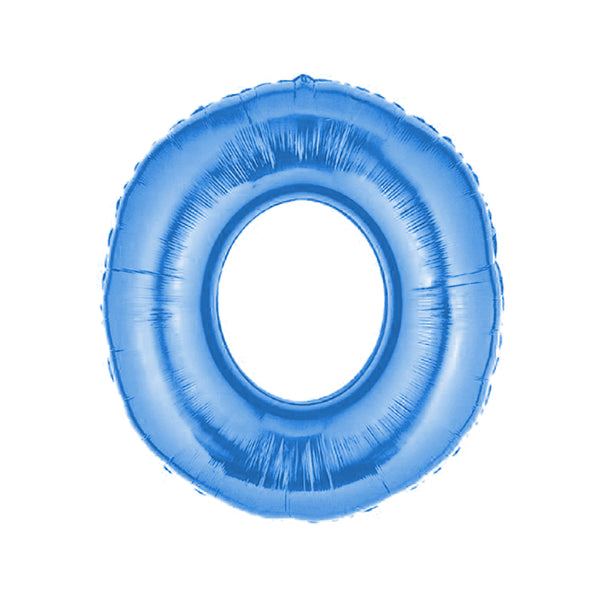 Globo número metalizado 40cm celeste x 1u.