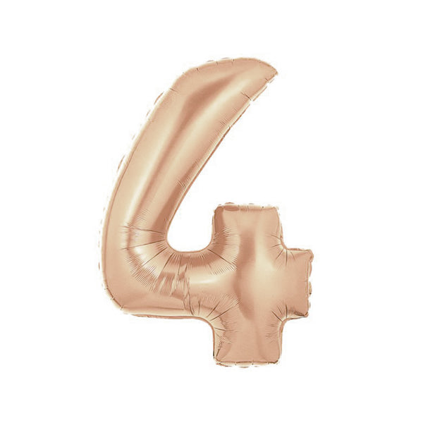 Globo número 40cm metalizado champagne gold x 1u.