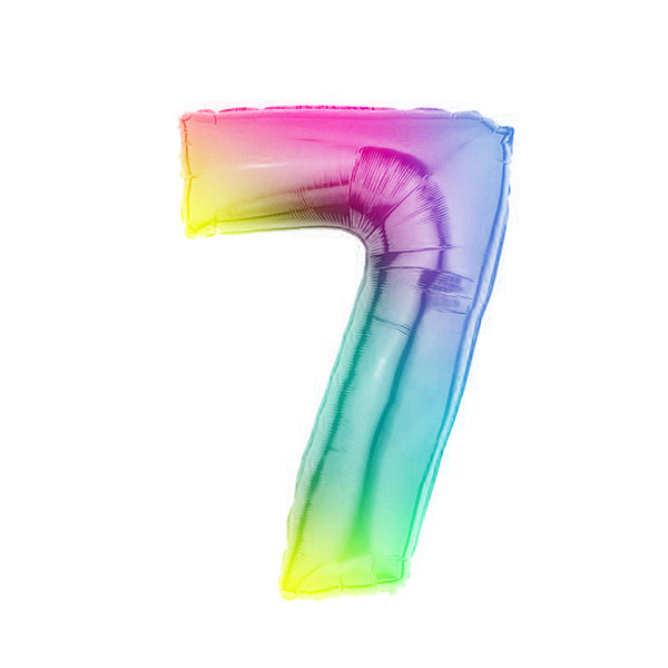 Globo número metalizado 40cm multicolor x 1u.