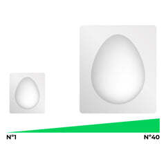 Molde huevo de pascua blanca x 10u.
