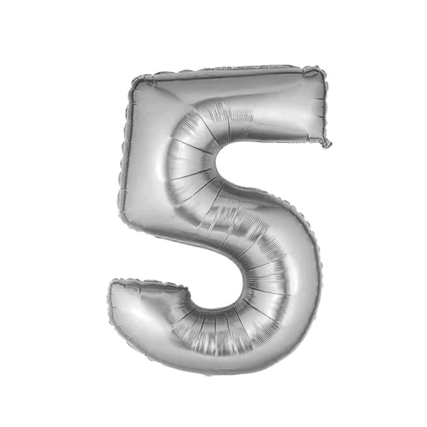 Globo metalizado plata 70/80cm x 1 u.