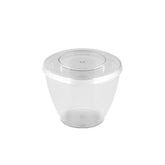 Pote plástico redondo con tapa PS x 10u.