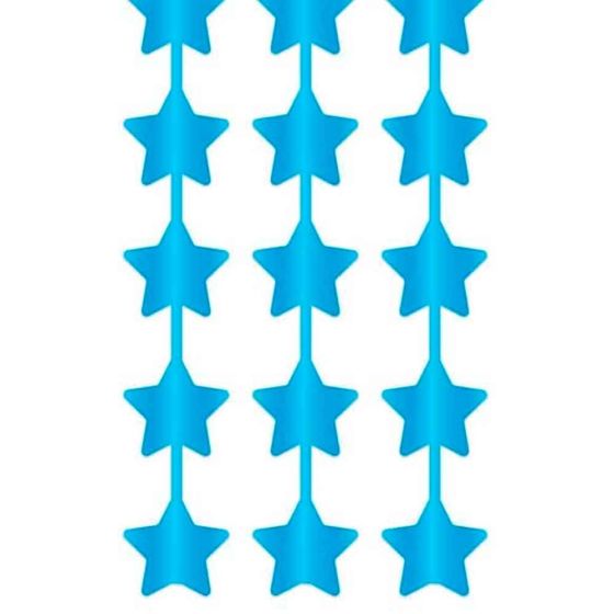 Cortina metalizada estrella 2x1mts x 1u.
