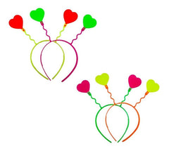 Vincha plástica fluo x 4 unidades.