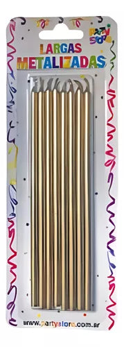 Vela larga metalizada x 8u.