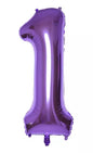 Globo numero metalizado violeta 40cm x 1u.