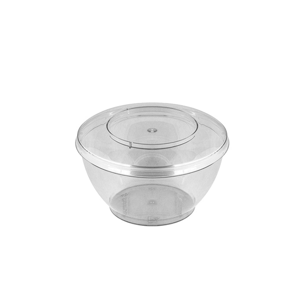Pote plástico redondo con tapa PS x 10u.