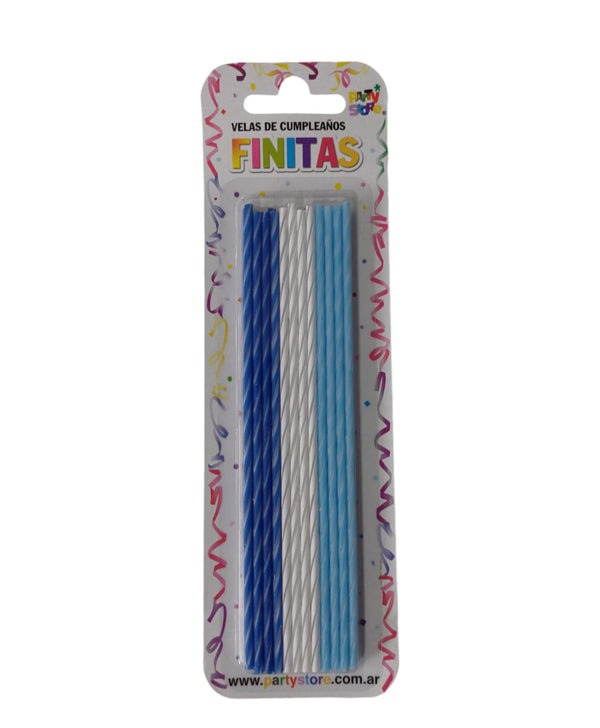 Velas finitas 17cm x 24u.