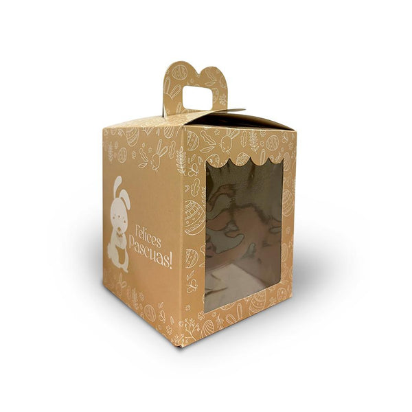 Cofre de pascuas con visor 10x10x12cm x 25un.