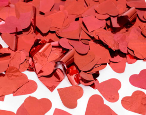 Confeti corazón metalizado x 50gr