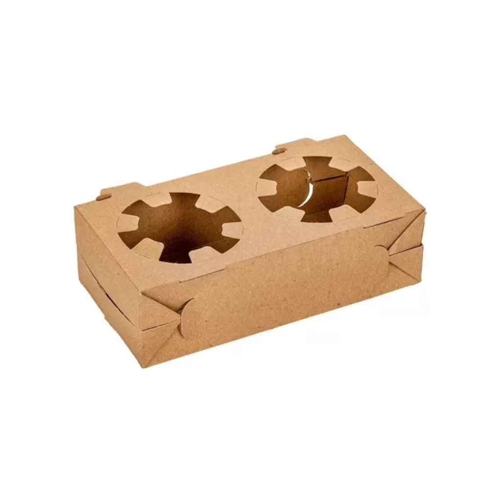 Porta vaso doble kraft x 50u.