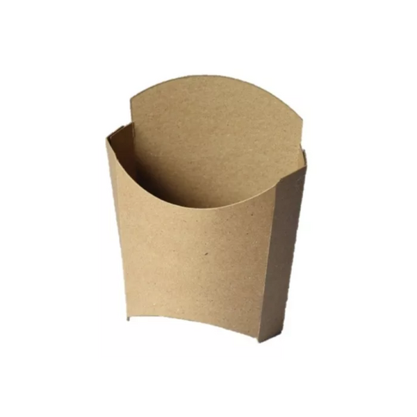 Estuche papas fritas cartón kraft x paq.