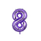 Globo numero metalizado violeta 40cm x 1u.